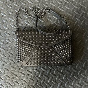 Studded Black Chain Shoulder Bag